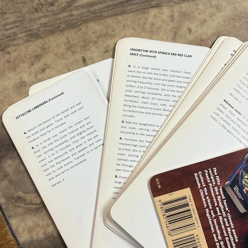 Pasta and Desserts Recipe card bundle